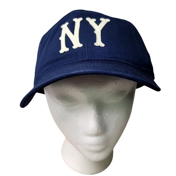 Navy Blue NY Embroidered Baseball Cap Adjustable Strap By Mad Engine - Picture 1 of 7
